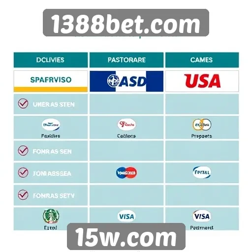 Métodos de pagamento aceitos no 1388bet.com